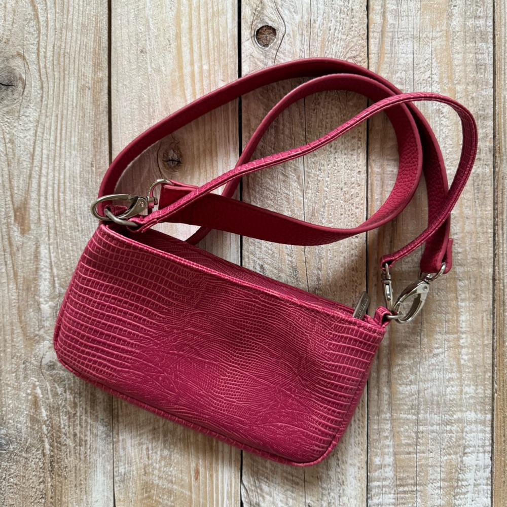 Estee Lauded Faux Leather Hot Pink Mini Purse